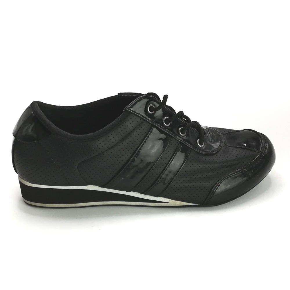 Comfortview Shoes Womens Sneaker Black‎ Perforated Wedge Lace Up Low Top 11